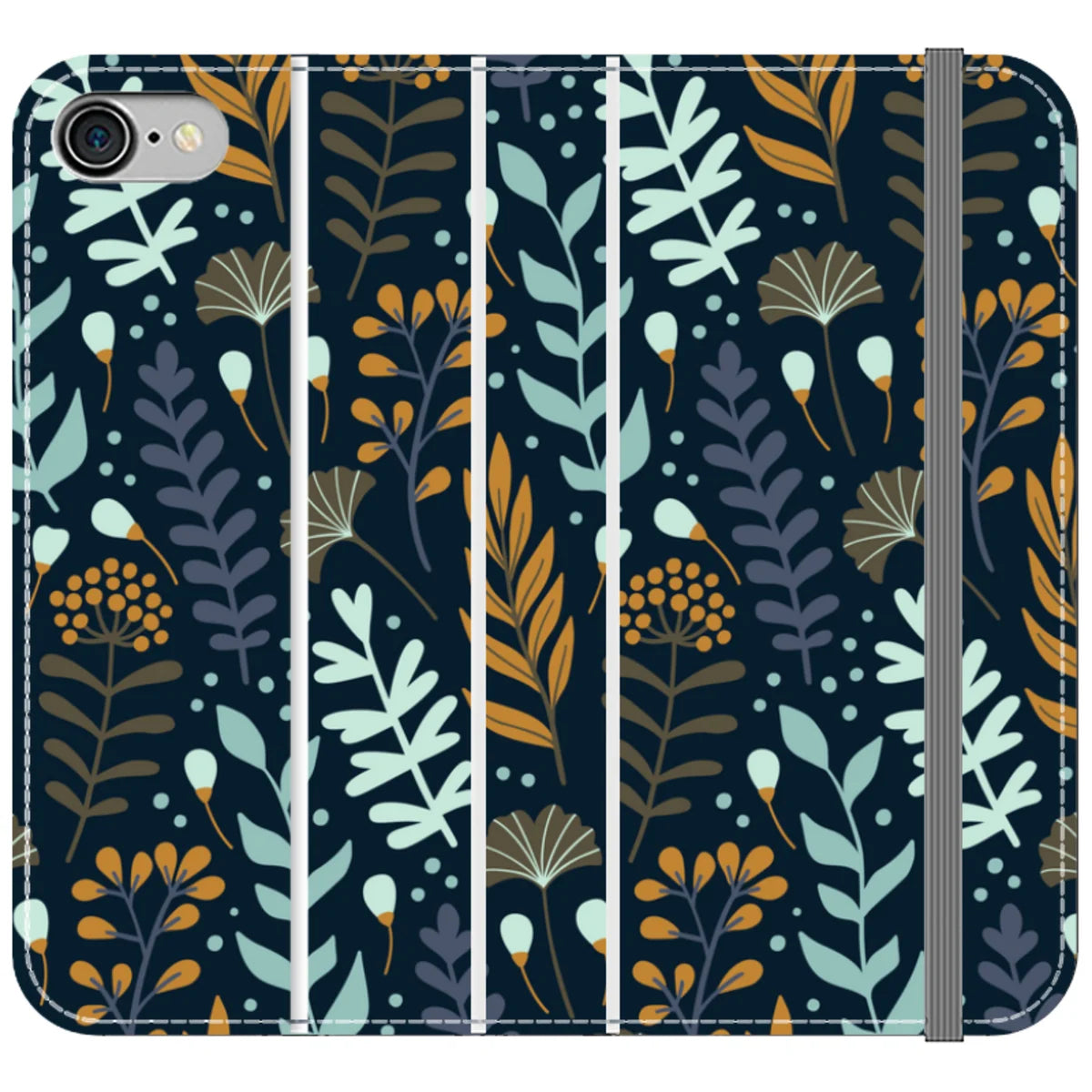 Wild Floral Vegan Leather — iPhone SE2 (2020) Wallet Case — Finnaij