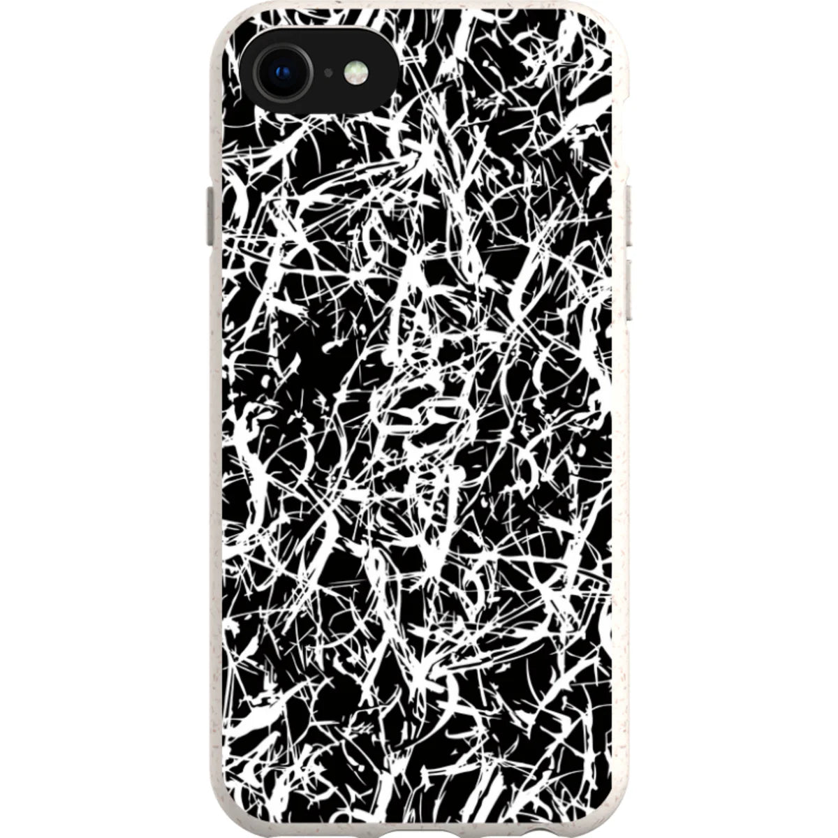 Black-White Grunge — iPhone SE3 iPhone Bio-degradable Case — Finnaij