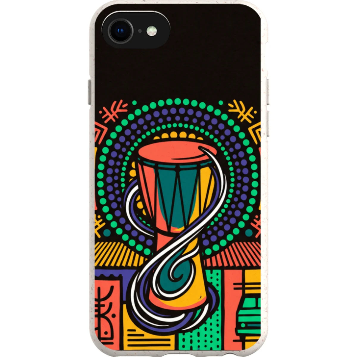 Talking Drum Halo by Ada Okoye — iPhone SE3 iPhone Bio-degradable Case — Finnaij