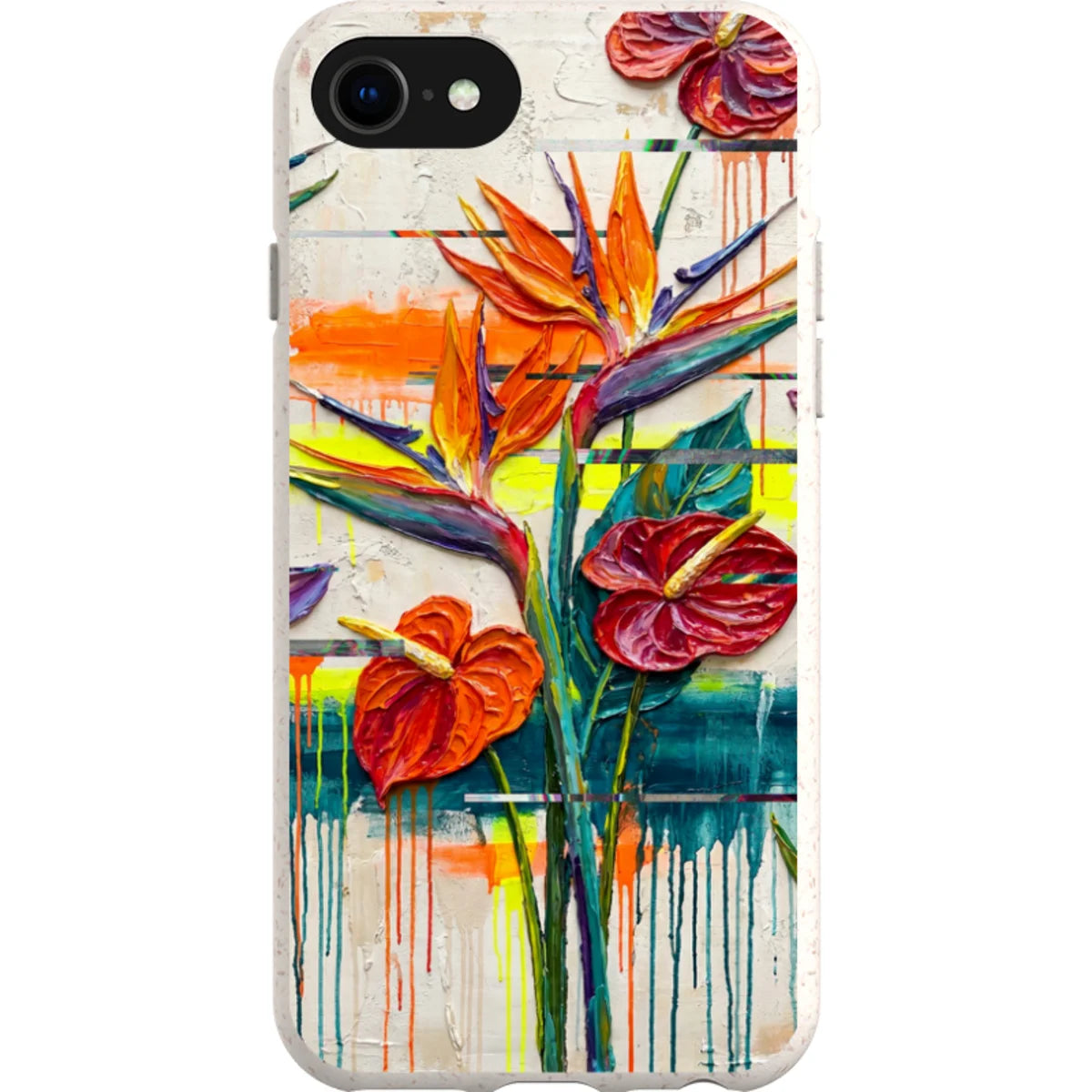 Tropical Flowers by Frida Lövström — iPhone SE3 iPhone Bio-degradable Case — Finnaij