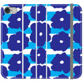 Bold Floral Blue Vegan Leather — iPhone SE3 (2022) Wallet Case — Finnaij