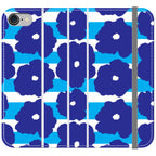 Bold Floral Blue Vegan Leather — iPhone SE3 (2022) Wallet Case — Finnaij