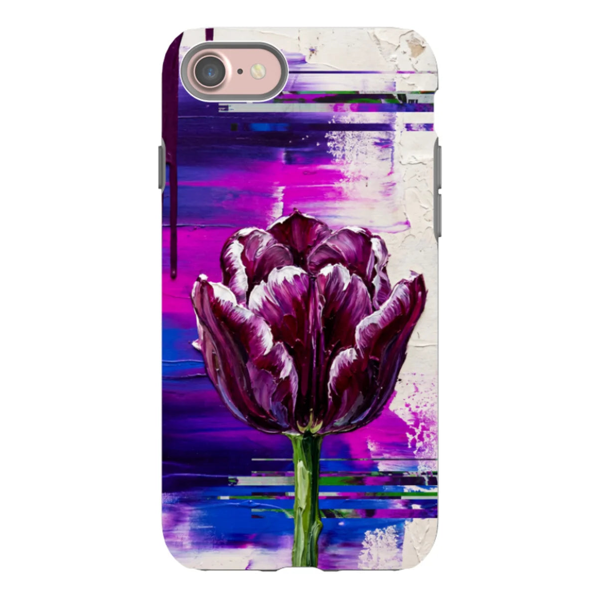 Single Dramatic Tulip by Frida Lövström — iPhone SE3 Tough Case In Gloss Tough Case — Finnaij