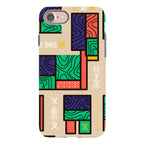Ankara Blocks on Sand by Ada Okoye — iPhone SE3 (2022) Tough Case — Finnaij