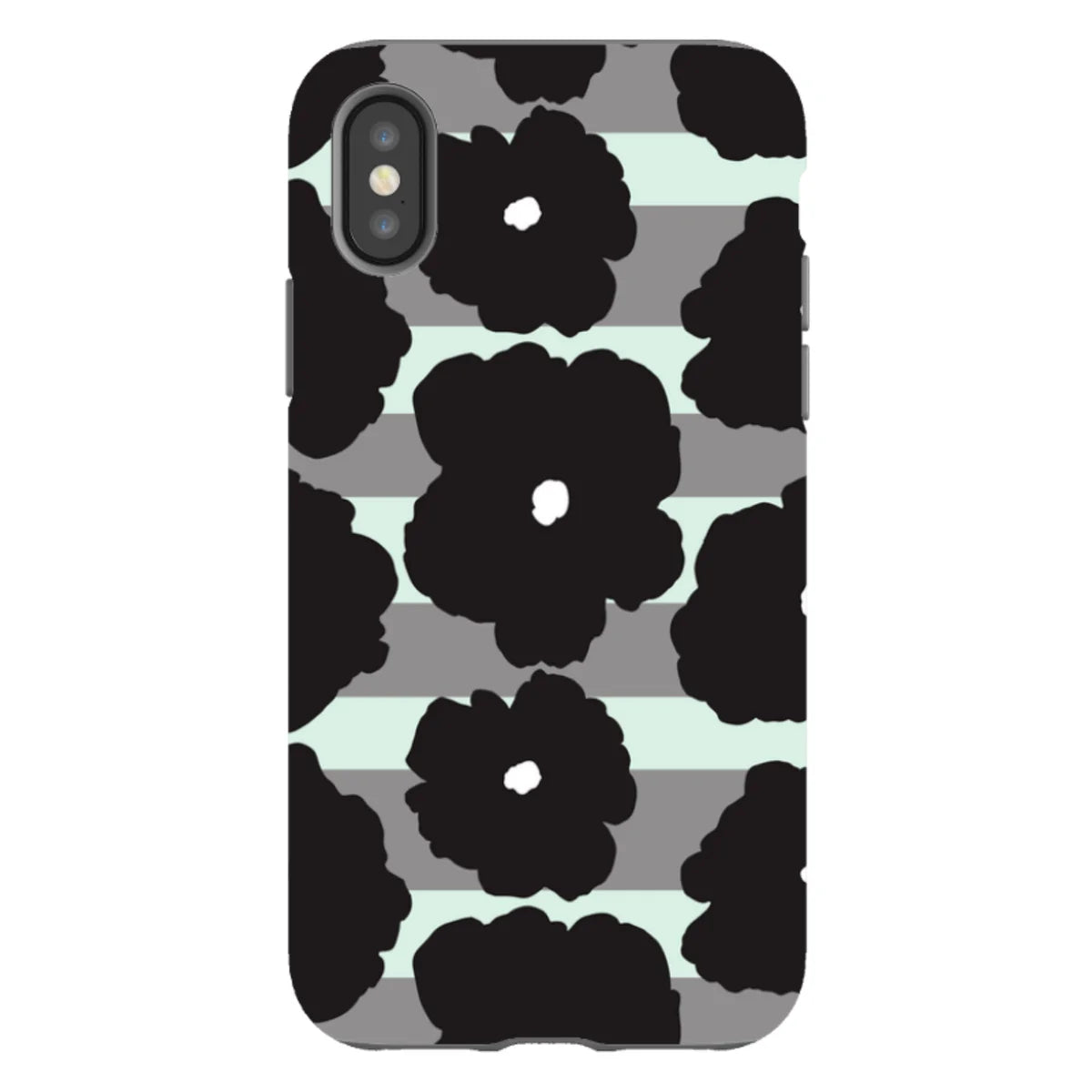 Bold Floral Black — iPhone X Tough Case — Finnaij
