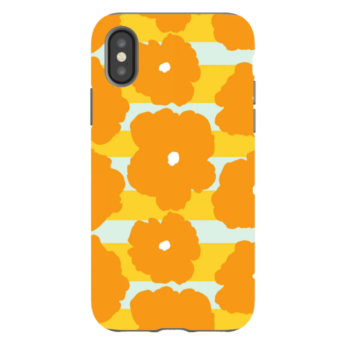 Bold Floral Orange — iPhone X Tough Case — Finnaij