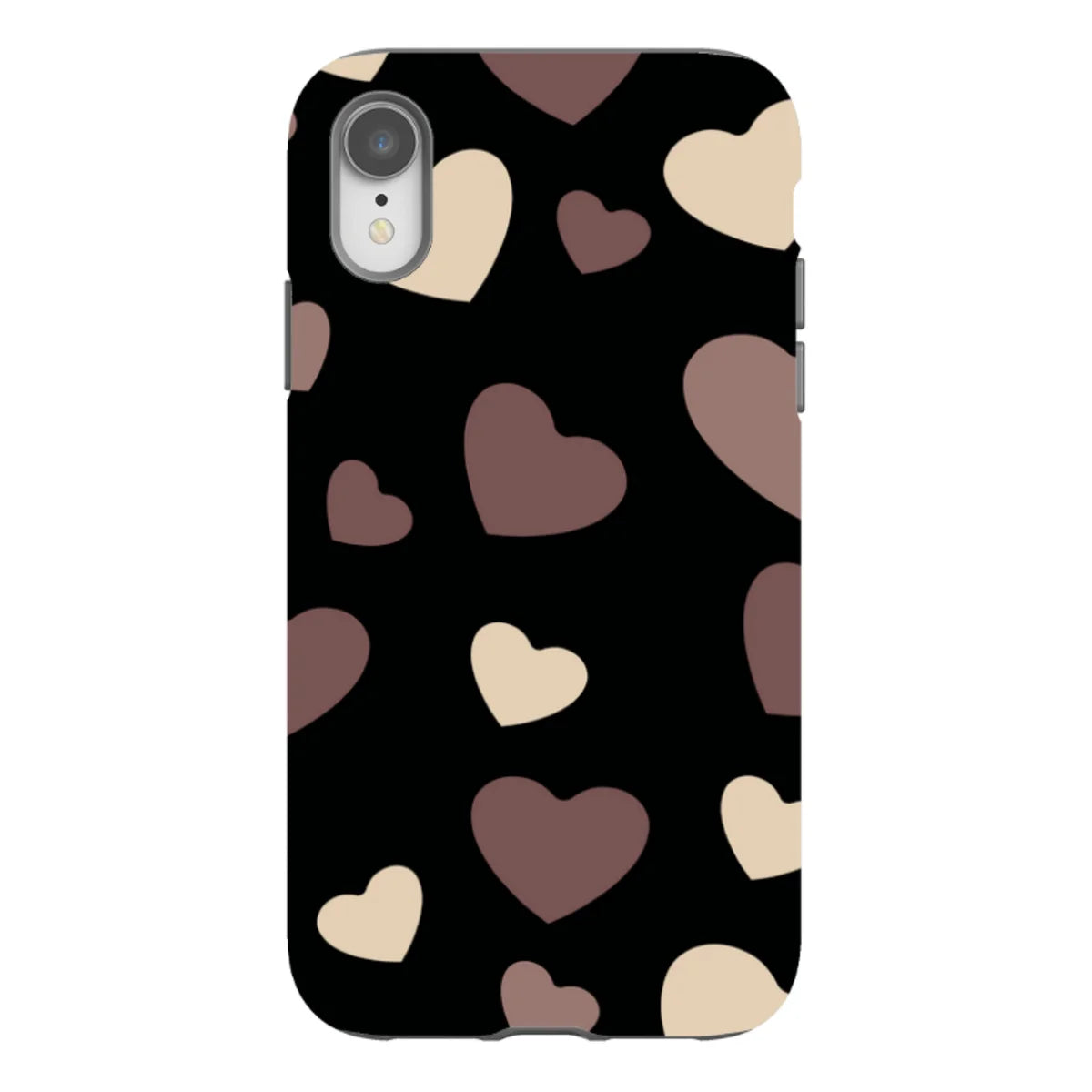 White & Black Hearts — iPhone XR Tough Case — Finnaij