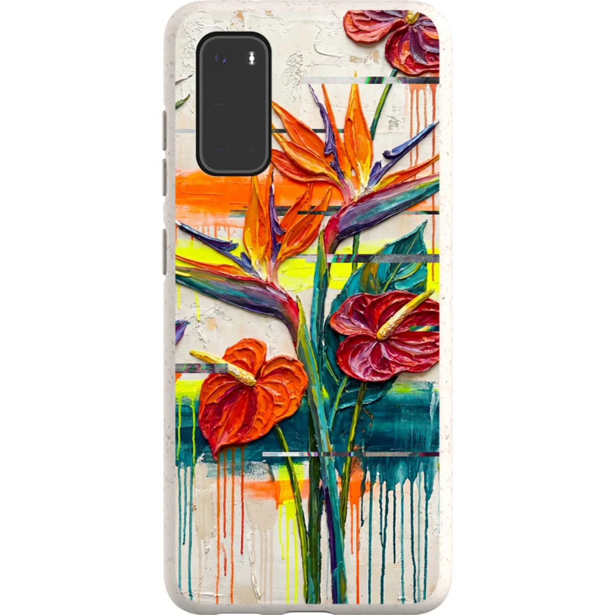 Tropical Flowers by Frida Lövström — S20 Samsung Galaxy Bio-degradable Case — Finnaij