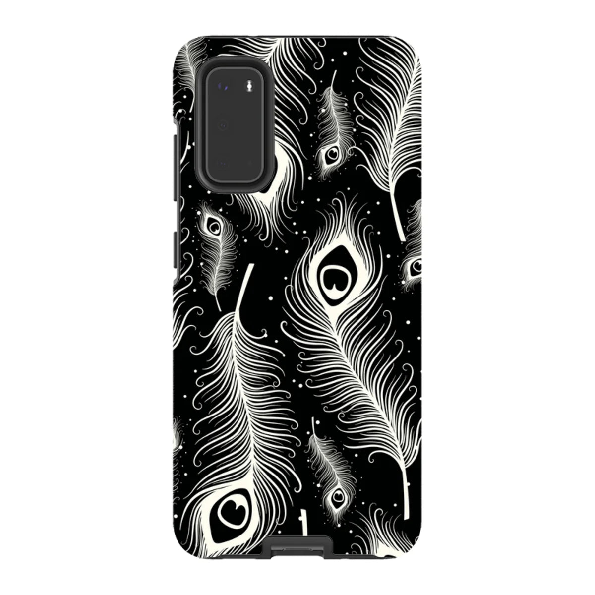 Feathers in Bloom Black — S20 Tough Case — Finnaij