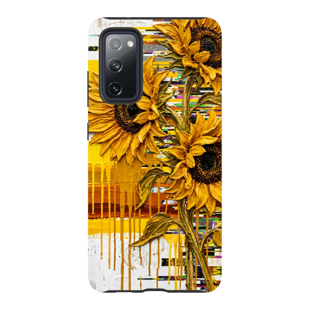 Sunflowers with Abstract Golden Chaos by Frida Lövström — S20 Fan Edition Tough Case — Finnaij
