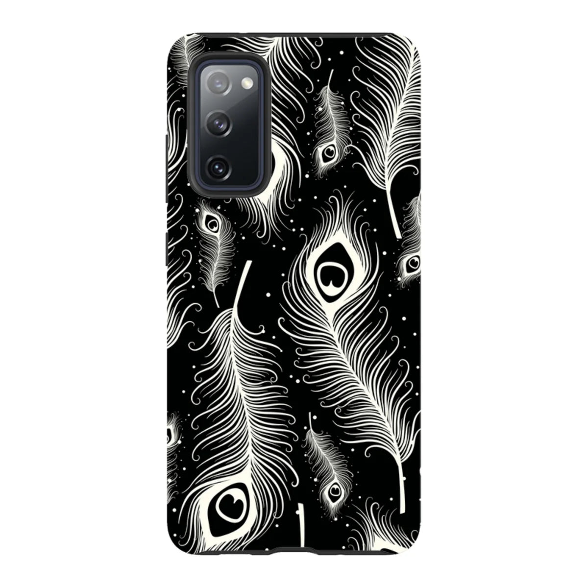 Feathers in Bloom Black — S20 Fan Edition Tough Case — Finnaij