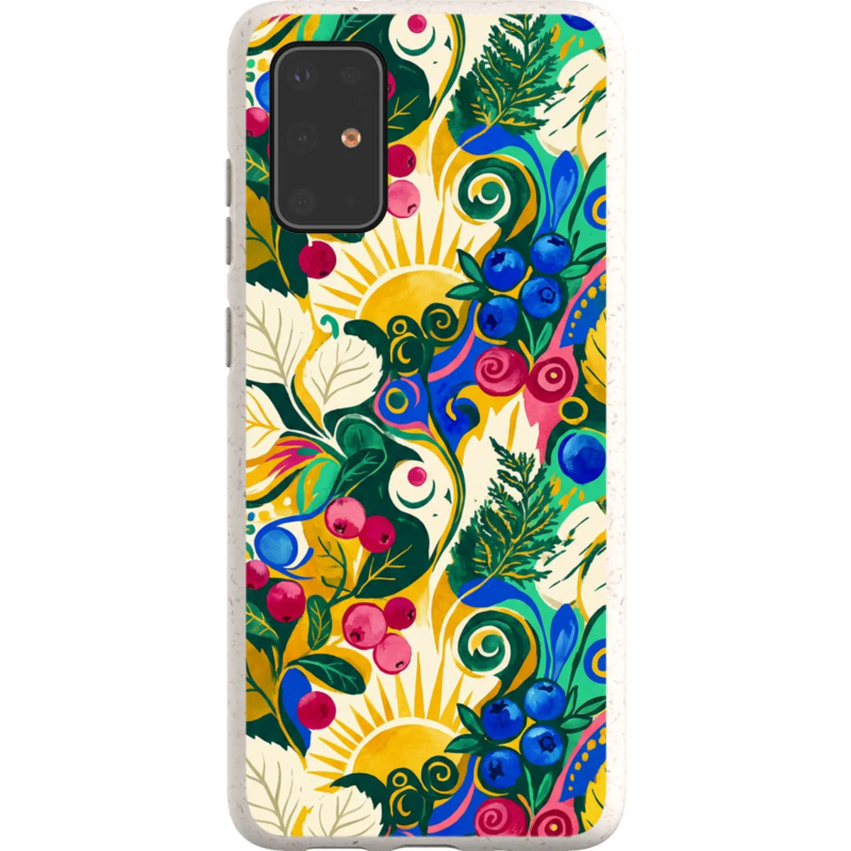 Berry Meadow Glow by Aino Kallio — S20 Plus Samsung Galaxy Bio-degradable Case — Finnaij