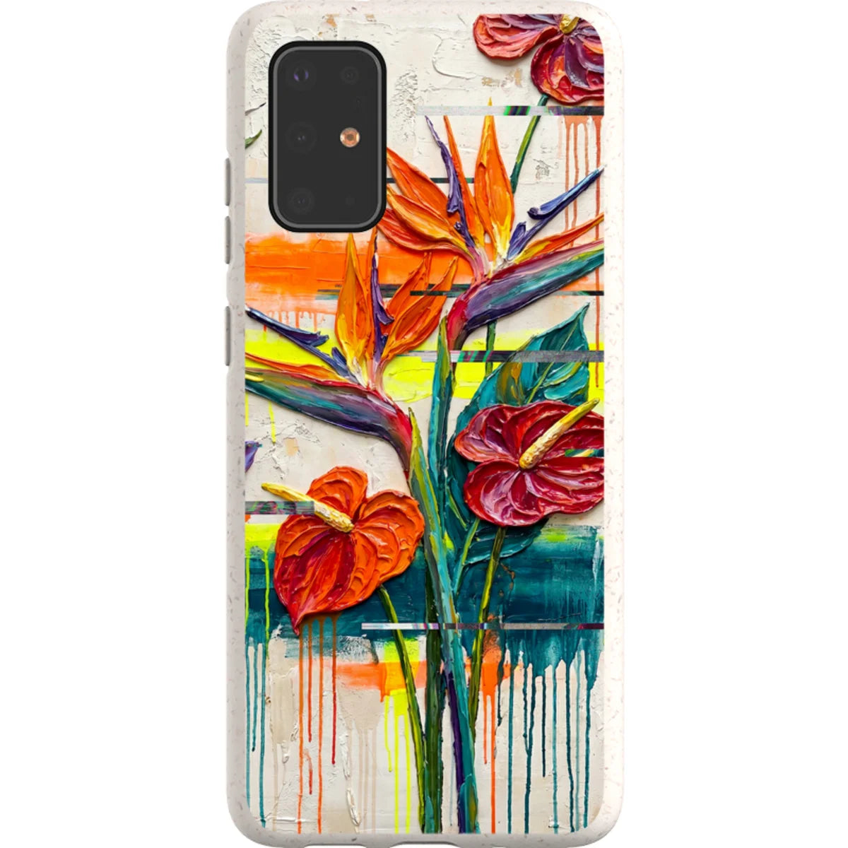 Tropical Flowers by Frida Lövström — S20 Plus Samsung Galaxy Bio-degradable Case — Finnaij