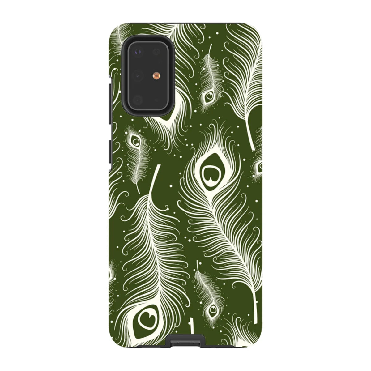 Feathers in Bloom Army Green — S20 Plus Tough Case — Finnaij