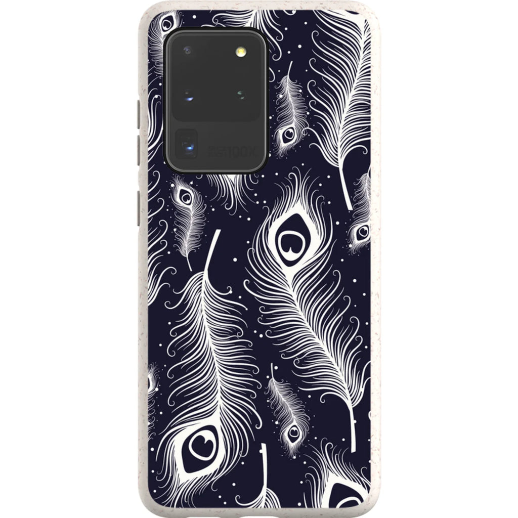 Feathers in Bloom — S25 Samsung Galaxy Bio-degradable Case — Finnaij