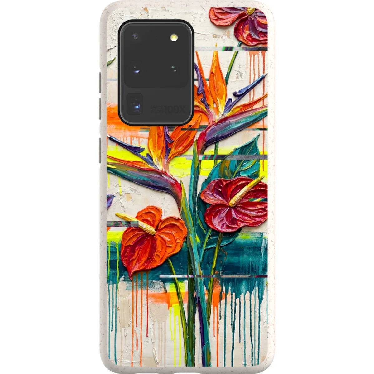 Tropical Flowers by Frida Lövström — S20 Ultra Samsung Galaxy Bio-degradable Case — Finnaij