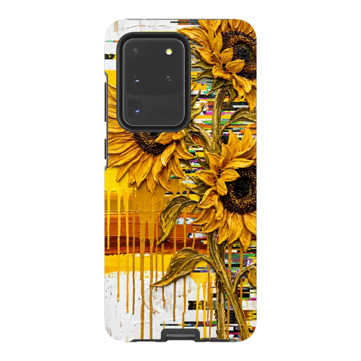 Sunflowers with Abstract Golden Chaos by Frida Lövström — S20 Ultra Tough Case — Finnaij