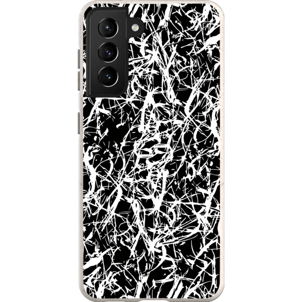 Black-White Grunge — S21 Samsung Galaxy Bio-degradable Case — Finnaij
