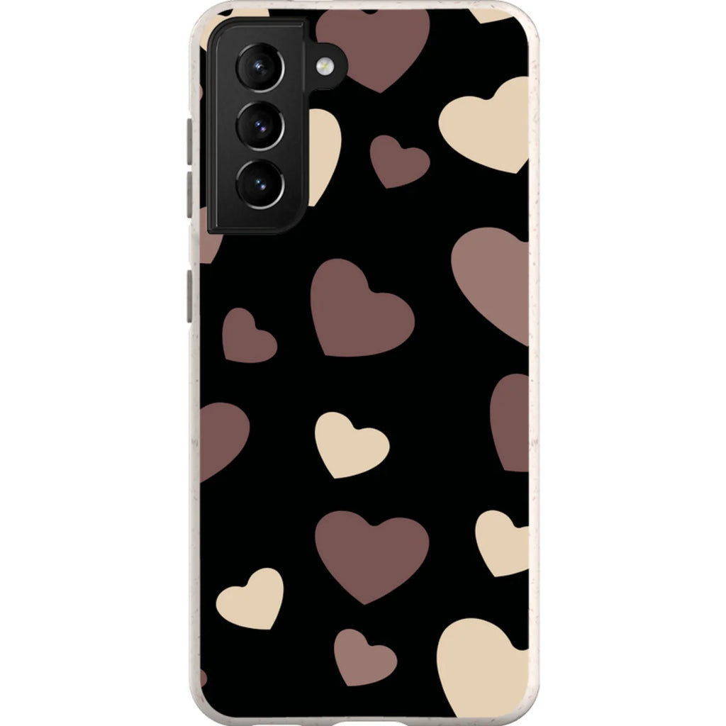 White & Black Hearts — S21 Samsung Galaxy Bio-degradable Case — Finnaij