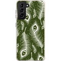 Feathers in Bloom Army Green — S21 Samsung Galaxy Bio-degradable Case — Finnaij
