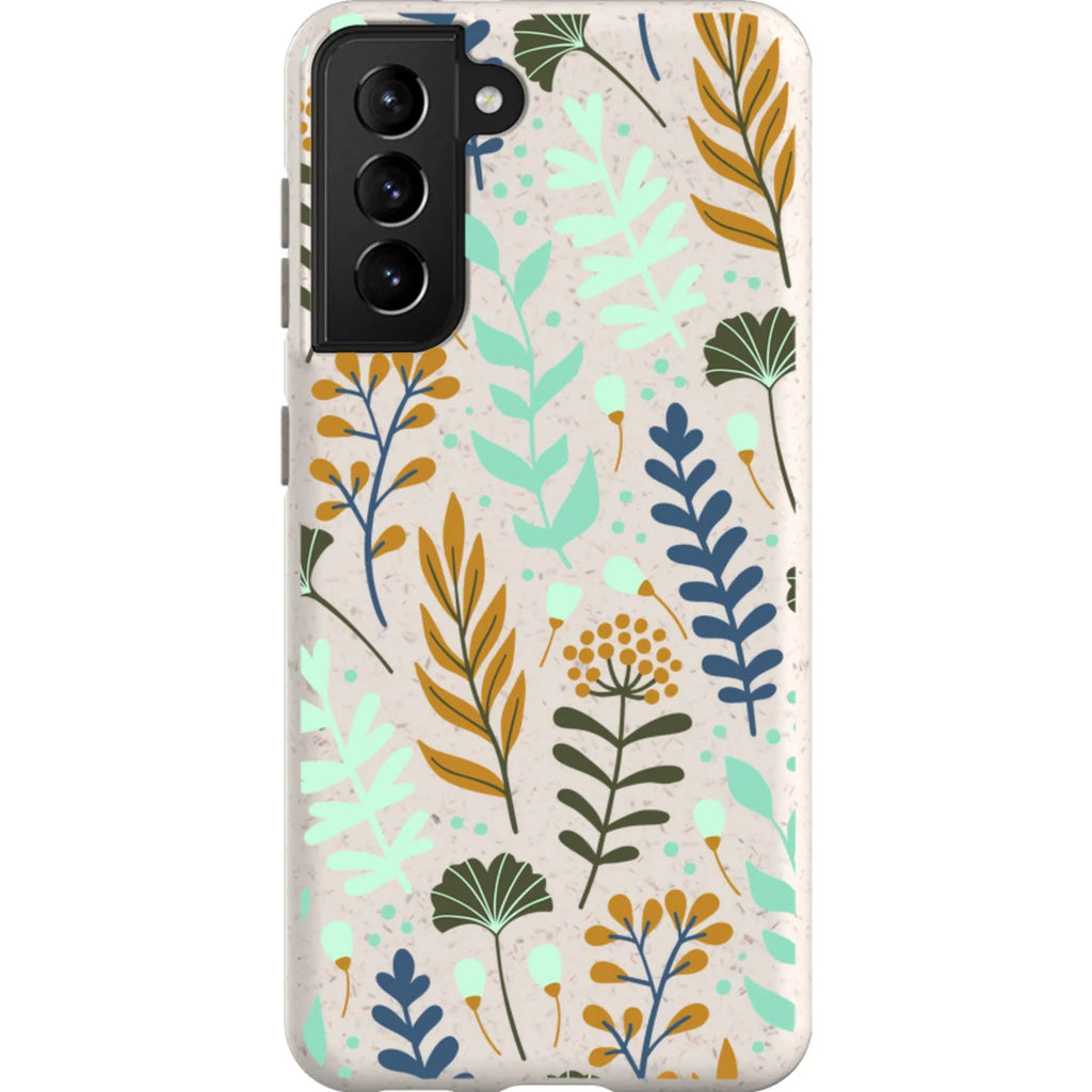 Wild Floral Natural — S21 Samsung Galaxy Bio-degradable Case — Finnaij