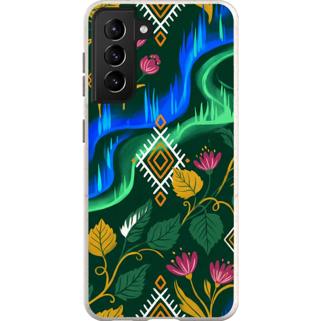 Aurora Birch Bloom by Aino Kallio — S21 Samsung Galaxy Bio-degradable Case — Finnaij