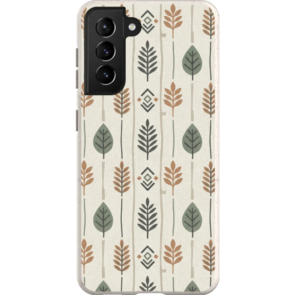 Birch and Linen Pattern by Elsi Vaarala — S21 Samsung Galaxy Bio-degradable Case — Finnaij