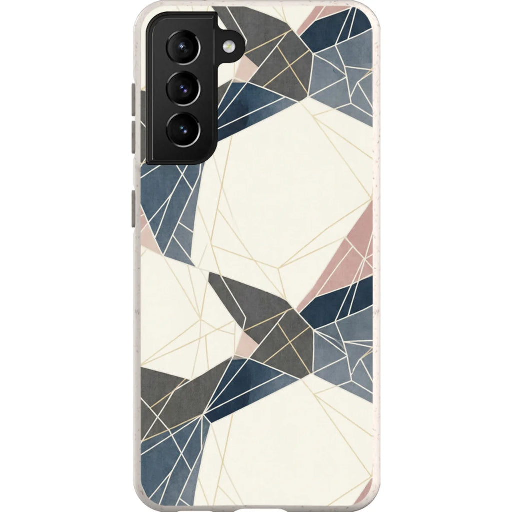 Frozen Lake Geometry by Elsi Vaarala — S21 Samsung Galaxy Bio-degradable Case — Finnaij