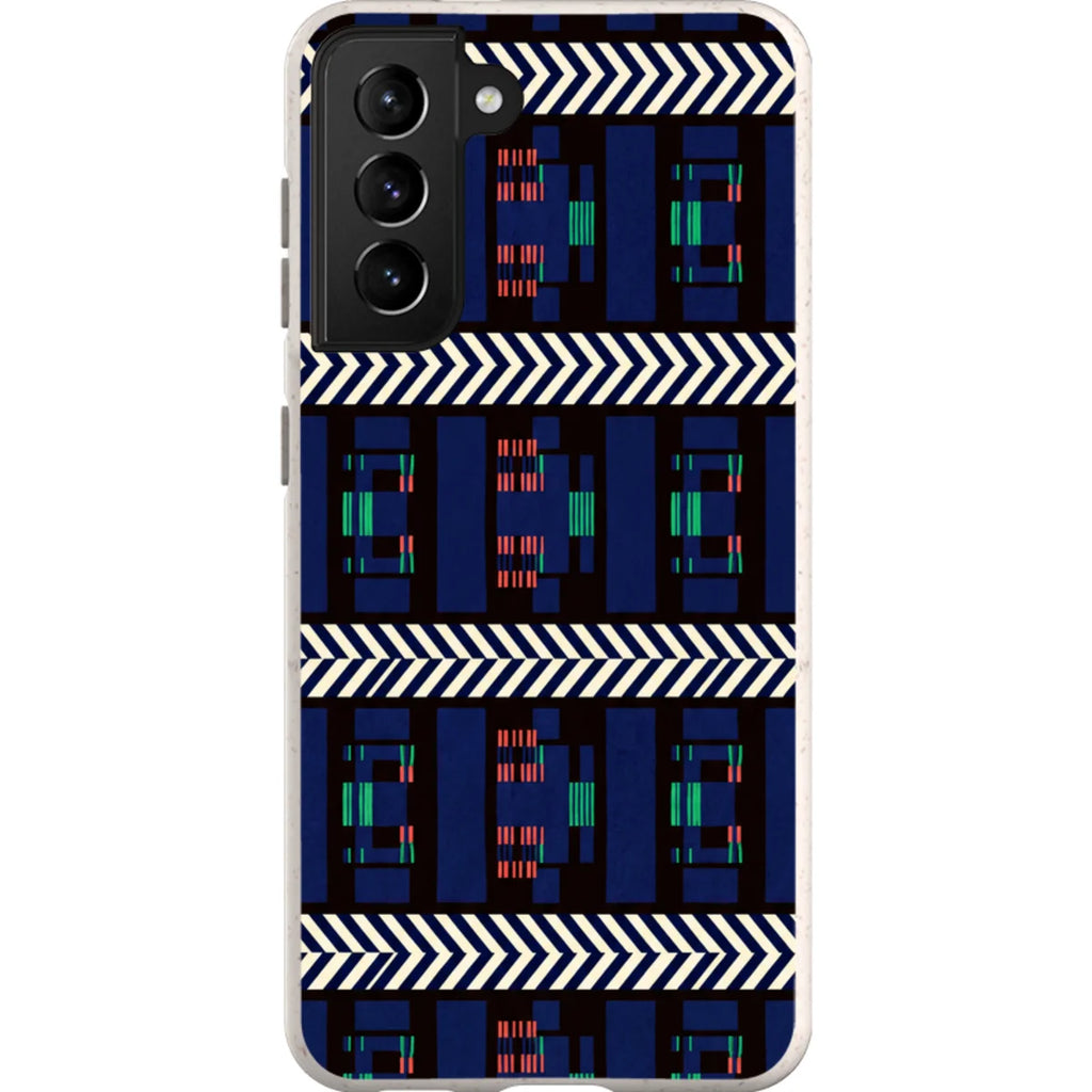 Midnight Aso-Oke by Ada Okoye — S21 Samsung Galaxy Bio-degradable Case — Finnaij
