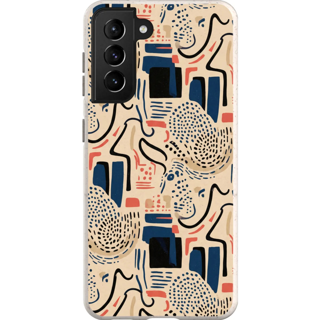 Sandstone Adire by Ada Okoye — S21 Samsung Galaxy Bio-degradable Case — Finnaij