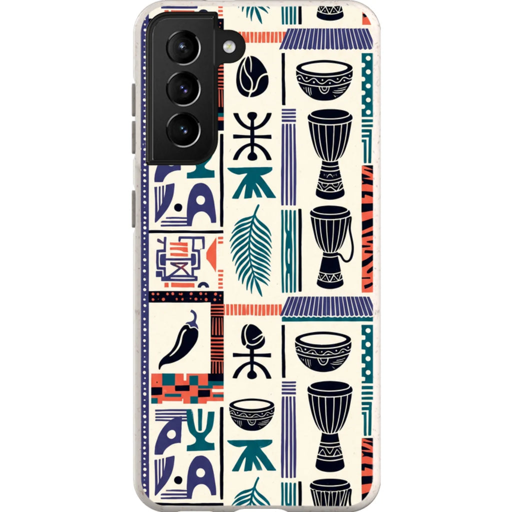 Market Day Icons by Ada Okoye — S21 Samsung Galaxy Bio-degradable Case — Finnaij