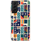 Coastal Indigo Tiles by Ada Okoye — S21 Samsung Galaxy Bio-degradable Case — Finnaij