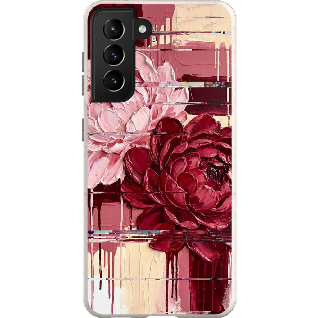 Peonies by Frida Lövström — S21 Samsung Galaxy Bio-degradable Case — Finnaij