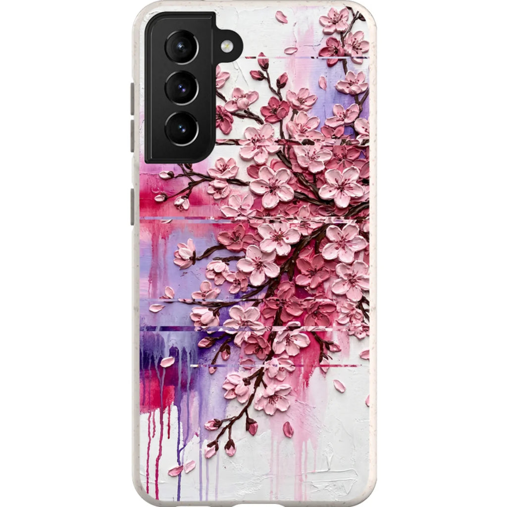 Cherry Blossoms by Frida Lövström — S21 Samsung Galaxy Bio-degradable Case — Finnaij
