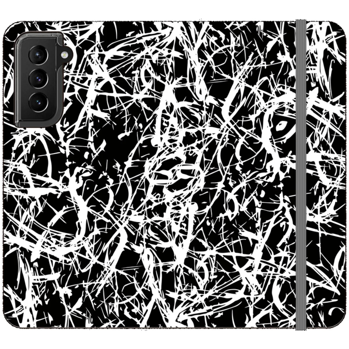 Black-White Grunge — S21 Wallet Case — Finnaij