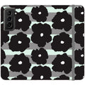 Bold Floral Black — S21 Wallet Case — Finnaij