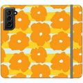 Bold Floral Orange — S21 Wallet Case — Finnaij