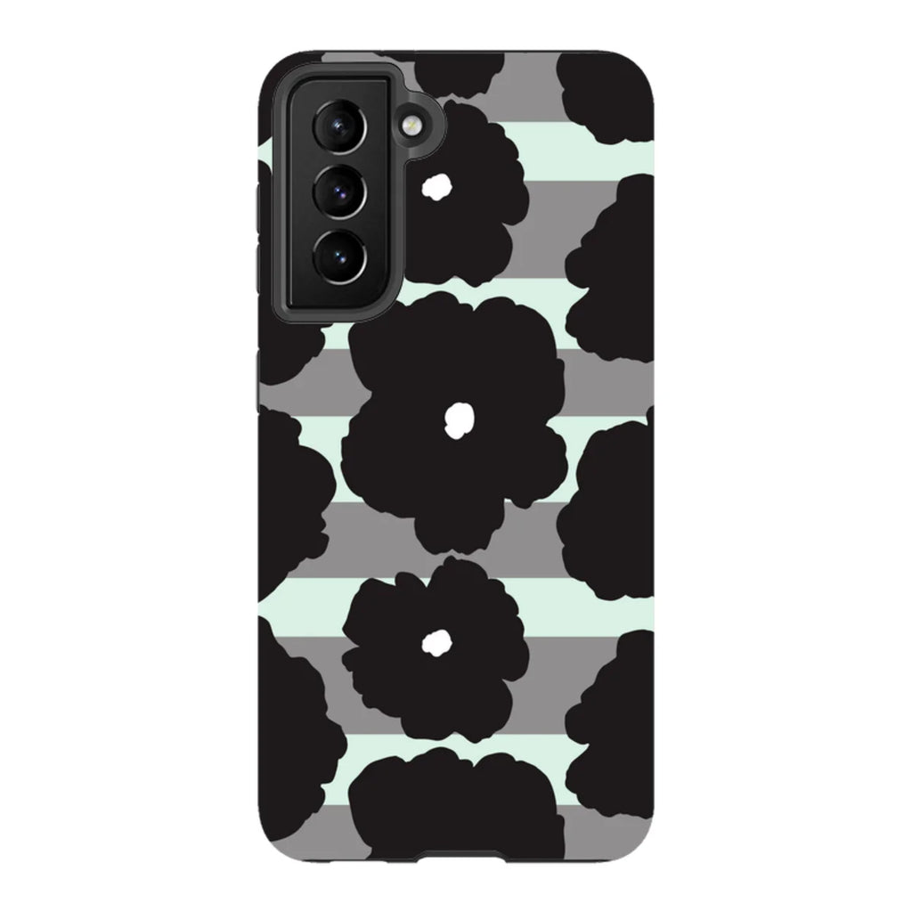 Bold Floral Black — S21 Tough Case — Finnaij