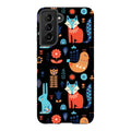 Nordic Ornament Black — S21 Tough Case — Finnaij