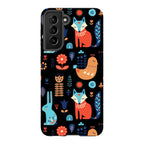 Nordic Ornament Black — S21 Tough Case — Finnaij