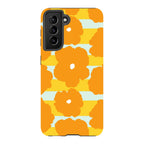 Bold Floral Orange — S21 Tough Case — Finnaij