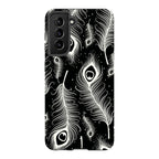 Feathers in Bloom Black — S21 Tough Case — Finnaij