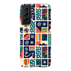 Coastal Indigo Tiles by Ada Okoye — S21 Tough Case — Finnaij