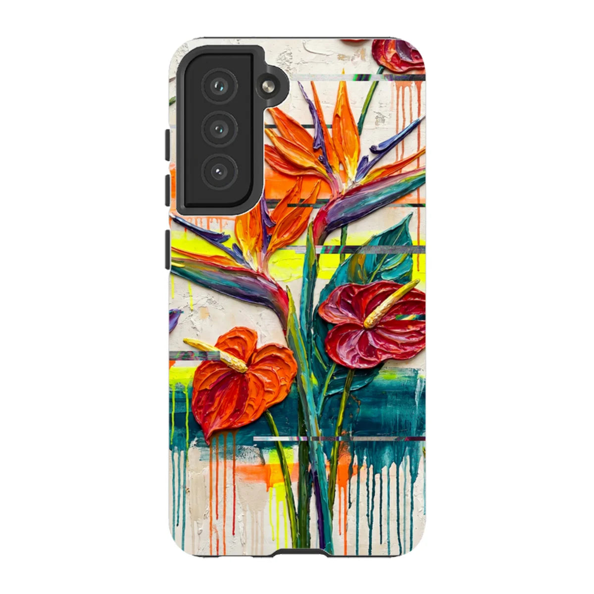 Tropical Flowers by Frida Lövström — S21 Fan Edition Tough Case — Finnaij