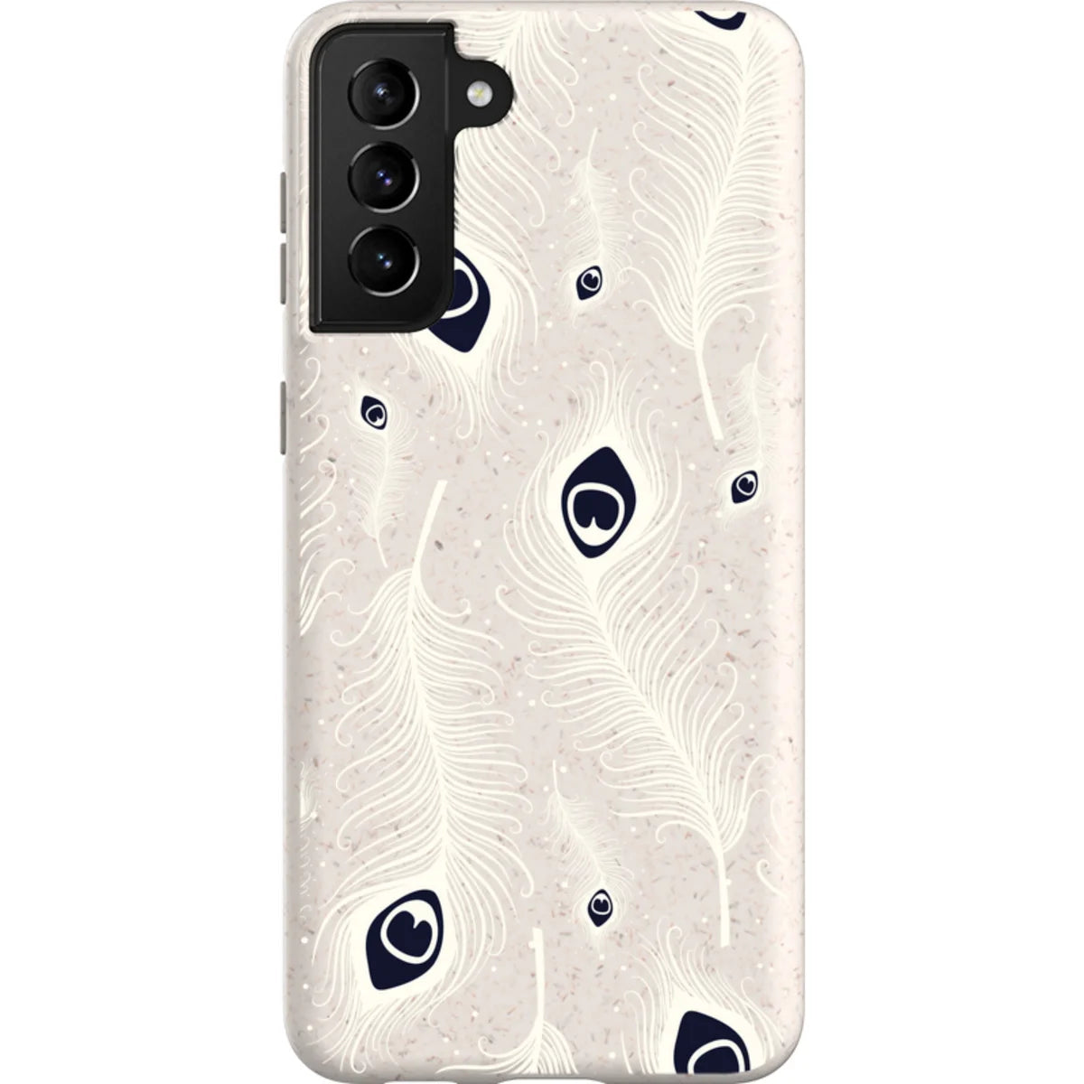 Feathers in Bloom Natural — S21 Plus Samsung Galaxy Bio-degradable Case — Finnaij