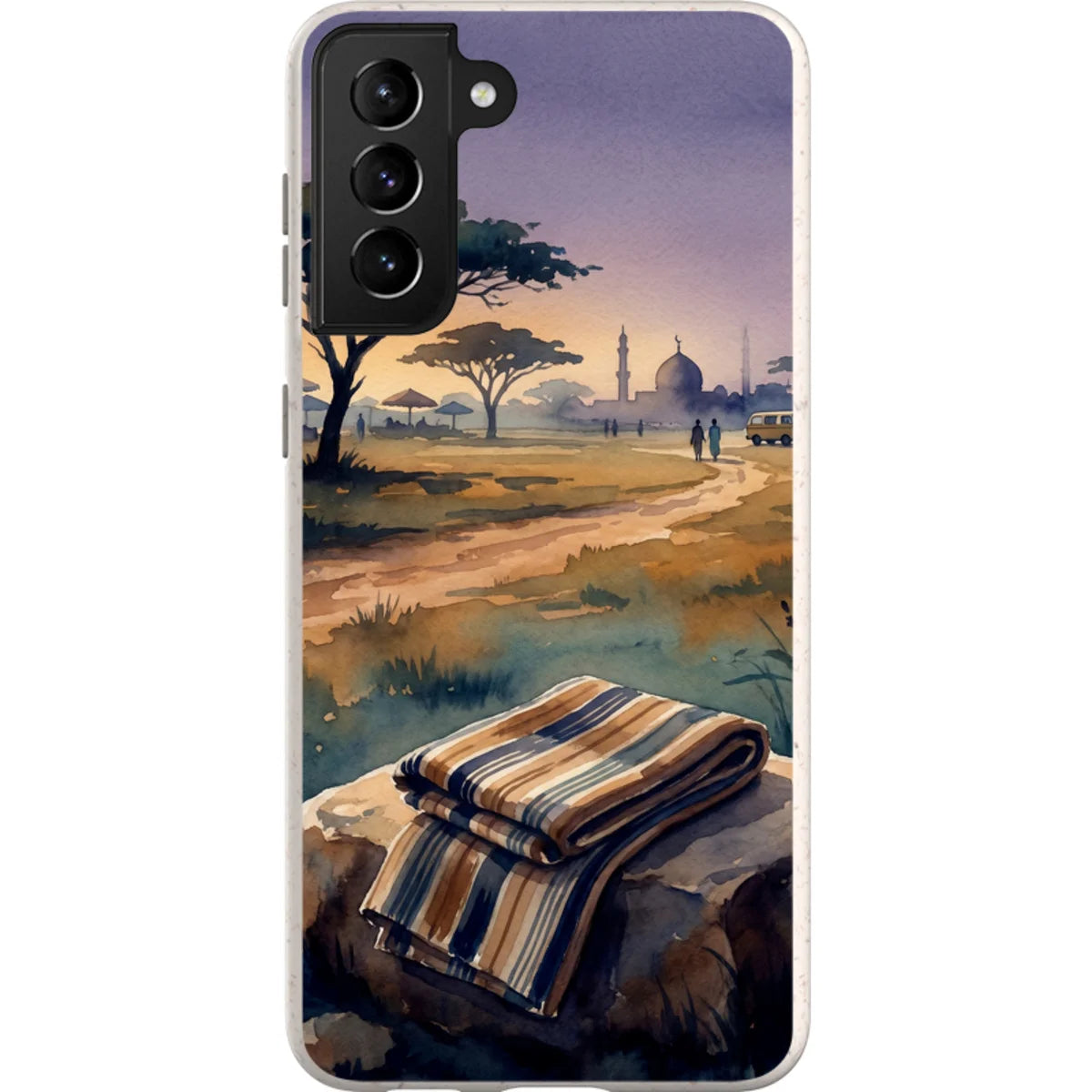 Aso-Oke Accent in the Landscape by Tobi Akinyemi — S21 Plus Samsung Galaxy Bio-degradable Case — Finnaij