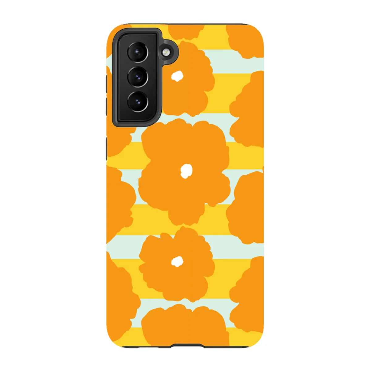 Bold Floral Orange — S21 Plus Tough Case — Finnaij