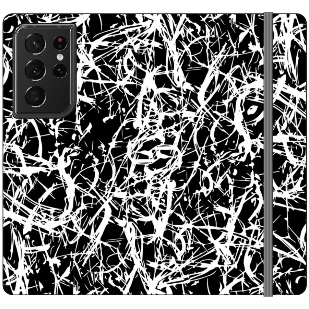 Black-White Grunge — S21 Ultra Wallet Case — Finnaij