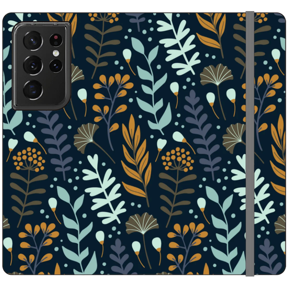 Wild Floral Vegan Leather — S21 Ultra Wallet Case — Finnaij