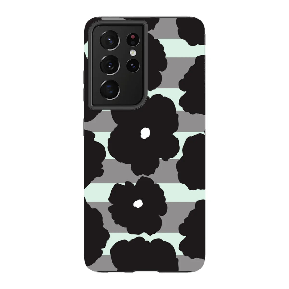 Bold Floral Black — S21 Ultra Tough Case — Finnaij